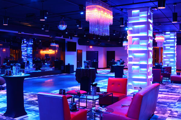 LED lighting for New Year's Eve Party at The MEZZ, Orlando, Florida