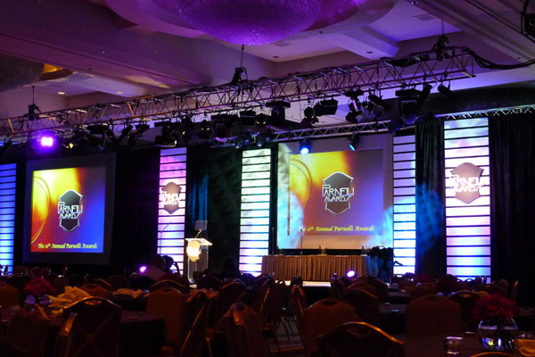 LED lit stage at the 2011 Parnelli Awards, Orlando, Florida