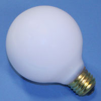 G25 25w 130v White E26 Lamp