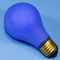 A19 40w 130v Ceramic Blue E26 Lamp