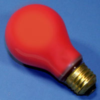 A19 40w 130v Ceramic Red E26 Lamp