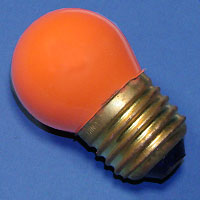 S11 7.5w 120v Cer. Orange E26 Lamp