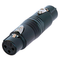 NA3FF-B Gender Turnaround Adapter - 3 pin Female XLR to 3 pin Female XLR - pre-wired, black