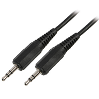 Mini 3.5 mm Data Cable - Male to Male connectors, 25 foot