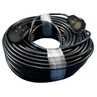 Power Multi-Cable - Male/Female 19pin 100 feet - 6 Circuit 12gauge/14wire - Black