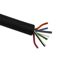 14/7SOOW Motor Power Multi-Cable 14 AWG, 7 conductor, Standard Jacket Oil/Water Resistant -Raw- Black (per foot)
