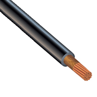 2/0EISL Entertainment Stage Cable 2/0 AWG, 1 conductor, 600V, Oil/Water Resistant, High Flex -Raw- Black (per foot)