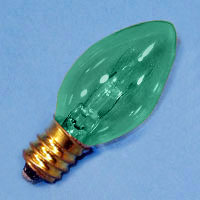 C7 7w 120v Green E12 Lamp