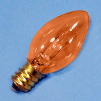 C7 7w 120v Orange E12 Lamp