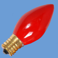 C9 7w 130v Ceramic Red E17 Lamp