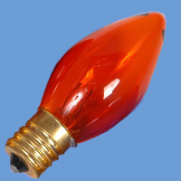 C9 7w 130v TransAmber/Orange E17 Lamp