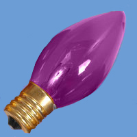 C9 7w 130v TransPurple E17 Lamp