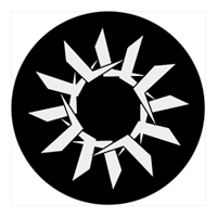 ROSCO:250-74010 -- 74010 Symmetric 10 Steel Metal Gobo, Size: Specify