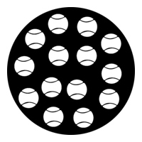 ROSCO:250-76510 -- 76510 Tennis Balls Steel Metal Gobo, Size: Specify