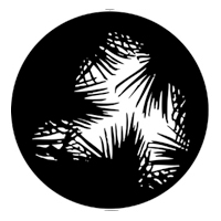 ROSCO:250-77282 -- 77282 Dense Palm Steel Metal Gobo By Andrew Bridge, Size: Specify