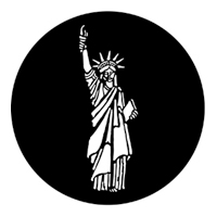 ROSCO:250-77307 -- 77307 Statue Of Liberty Steel Metal Gobo, Size: Specify