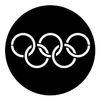 ROSCO:250-77437 -- 77437 Olympic Rings Steel Metal Gobo, Size: Specify