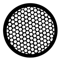 ROSCO:250-77638 -- 77638 Holes Steel Metal Gobo, Size: Specify