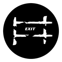 ROSCO:250-77686 -- 77686 Exit 2 Steel Metal Gobo, Size: Specify