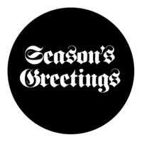 ROSCO:250-78389 -- 78389 Seasons Greeting 2 Steel Metal Gobo, Size: Specify