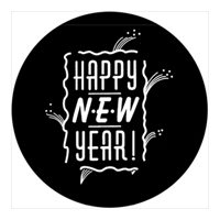 ROSCO:250-78391 -- 78391 Hapy New Year Steel Metal Gobo, Size: Specify