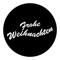 ROSCO:250-78811 -- 78811 Frohe Weihnachten Steel Metal Gobo, Size: Specify