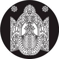ROSCO:260-82827 -- 82827 Day Of The Dead Tribal Woman Bw Glass Gobo, Size: Specify