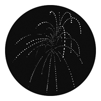 GAM:250-G287 -- G287 Fireworks B Steel Metal Gobo, Size: Specify