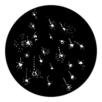 GAM:250-G288 -- G288 Fireworks C Steel Metal Gobo, Size: Specify