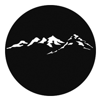 GAM:250-G380 -- G380 Mountain Peaks Steel Metal Gobo, Size: Specify