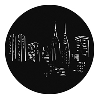 GAM:250-G543 -- G543 New York Night Steel Metal Gobo, Size: Specify