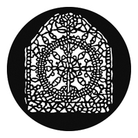 GAM:250-G717 -- G717 Lace Medallion Steel Metal Gobo, Size: Specify