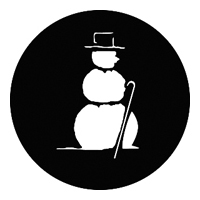 GAM:250-G796 -- G796 Snowman Steel Metal Gobo, Size: Specify