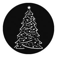 GAM:250-G824 -- G824 Christmas Tree, Composite Steel Metal Gobo, Size: Specify