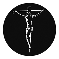 GAM:250-G830 -- G830 Crucifixion Steel Metal Gobo, Size: Specify