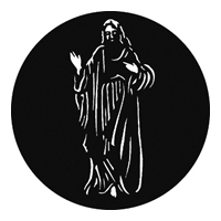 GAM:250-G831 -- G831 Christ Risen Steel Metal Gobo, Size: Specify