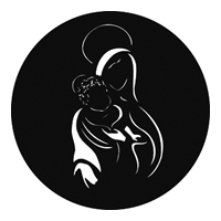 GAM:250-G859 -- G859 Madonna & Child Steel Metal Gobo, Size: Specify