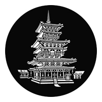 GAM:250-G890 -- G890 Pagoda Steel Metal Gobo, Size: Specify