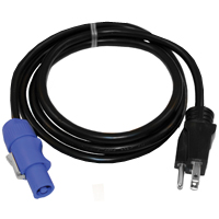 Power Cord - 16AWG SJT x 6' Molded Edison to Powercon